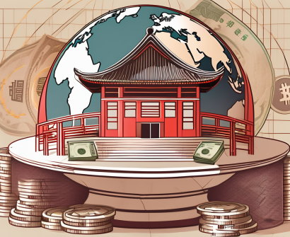 A traditional chinese schoolhouse with a globe showing china prominently