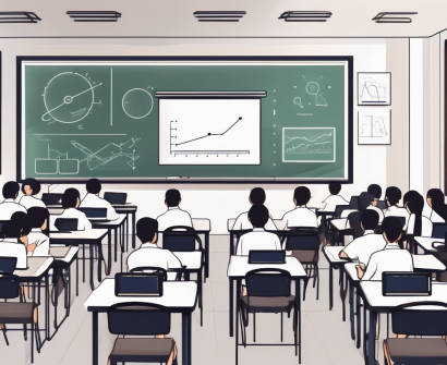 A classroom setting in thailand with an interactive quality teaching system (iqts) featuring various engaging educational tools