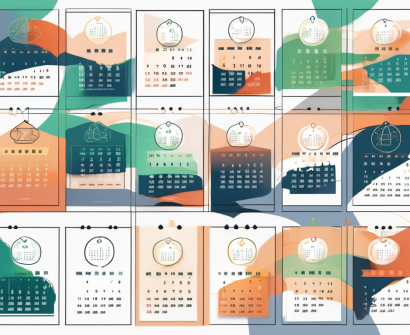 A few international schools in taipei with a calendar showing various months