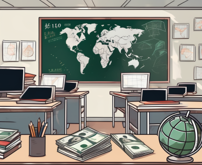 A classroom scene in taiwan with a globe