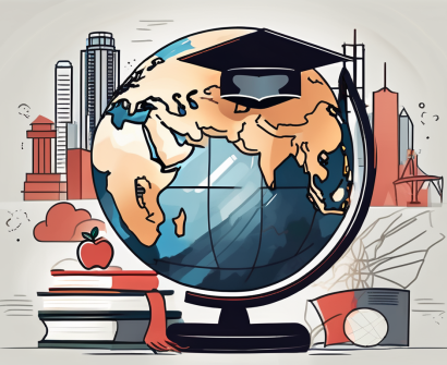 A globe with singapore highlighted