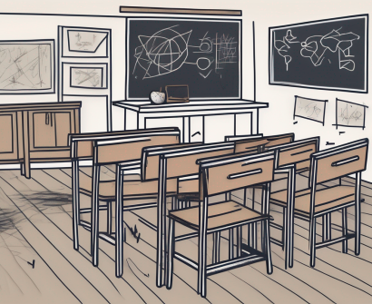 A classroom with diverse cultural symbols