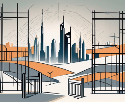 A symbolic representation of dubai's skyline with six different