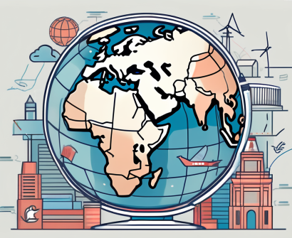A globe with singapore highlighted