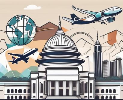 Various iconic malaysian landmarks