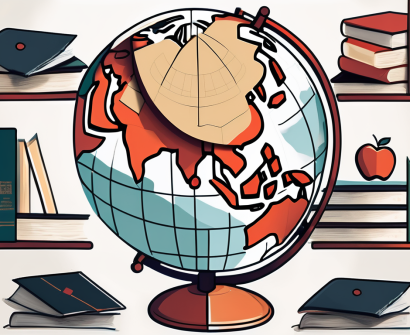 A globe centered on singapore