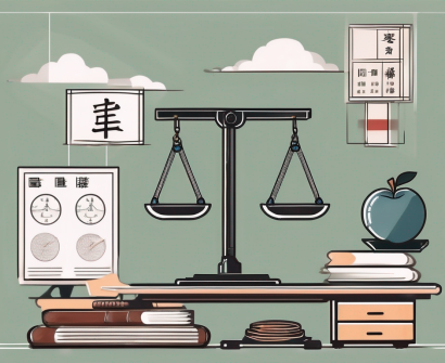 A classroom setting in china with an emphasis on educational tools and cultural elements