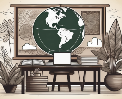 A classroom setting with typical indonesian elements