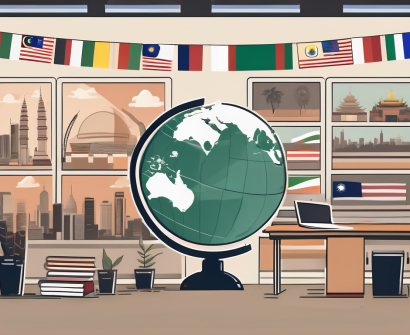 A classroom setting with diverse cultural elements