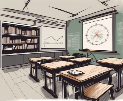 A classroom setting in hong kong with various educational tools like a blackboard
