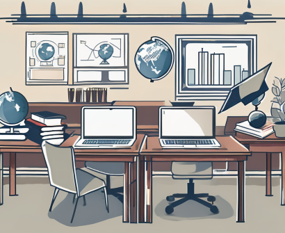 A classroom setting in singapore with various educational tools like books