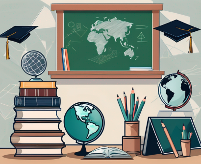 A classroom setting in thailand with diverse educational tools like books