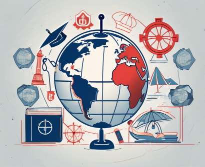 A globe with singapore highlighted