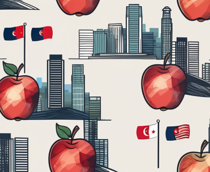 A diverse set of five apples