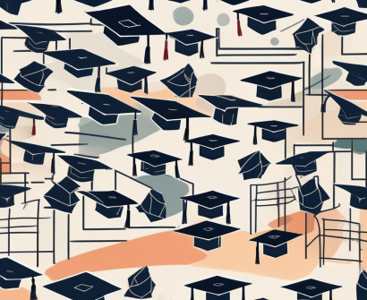 A classroom setting in malaysia with symbolic elements like a graduation cap