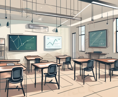 A classroom setting in dubai showcasing various stem-related educational tools and an ipgce certificate