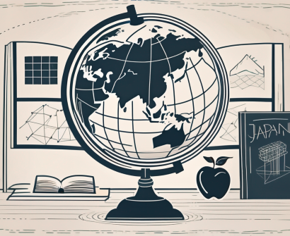 A globe with japan highlighted