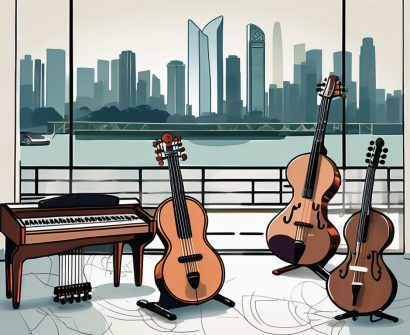 Various musical instruments from around the world