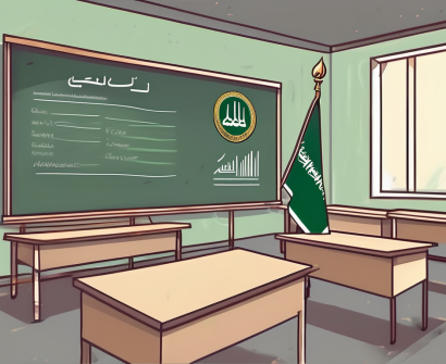 A classroom with a chalkboard