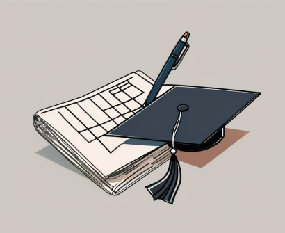 A graduation cap placed on top of a chinese passport