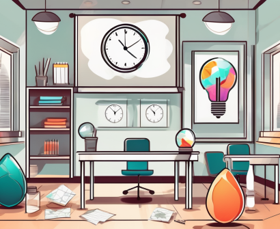 A vibrant classroom setting in dubai with interactive educational tools and elements that symbolize engagement