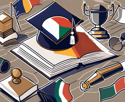 The american international school of johannesburg with diverse flags representing different nationalities