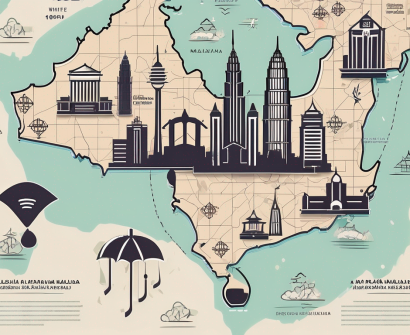 A map of malaysia highlighting its major cities