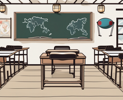 A modern classroom in hong kong equipped with an interactive quality teaching screen (iqts) and various technological tools such as tablets