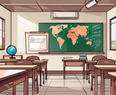 A classroom setting in thailand