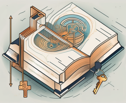 A ladder reaching towards the sky