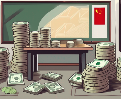 A classroom setting in china with a chalkboard