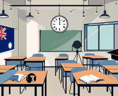 A classroom setting with different elements symbolizing management strategies