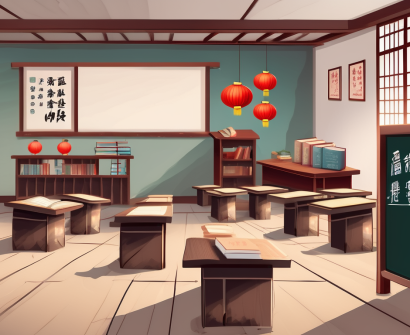 An international school building in taiwan with different educational symbols like books