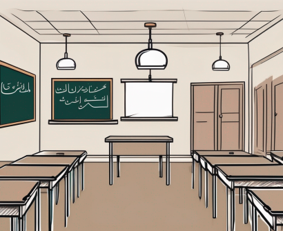 A classroom environment with thai cultural elements