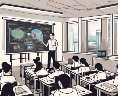 A classroom scene in singapore