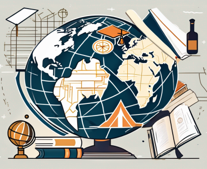A diverse set of educational tools such as a globe