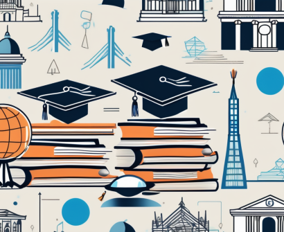 A variety of school-related symbols