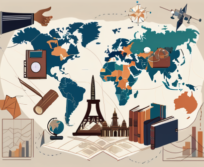 A diverse array of educational tools such as books