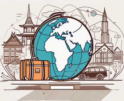 A globe with thailand highlighted