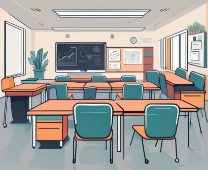 A thai classroom setting with a globe