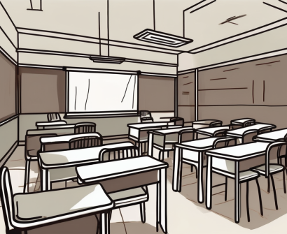 A classroom setting with noticeably uneven resources
