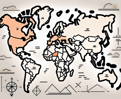 A global map with malaysia highlighted