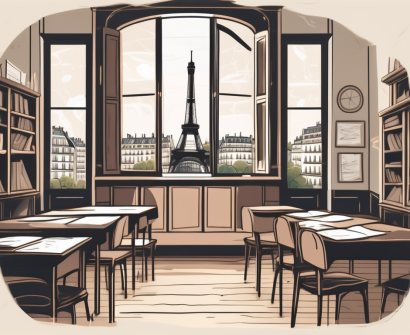 A diverse array of school buildings representing different international styles