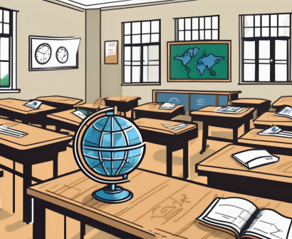 A classroom in thailand with empty desks symbolizing teacher shortages