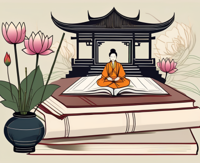 Traditional vietnamese arts and humanities symbols such as a bamboo flute