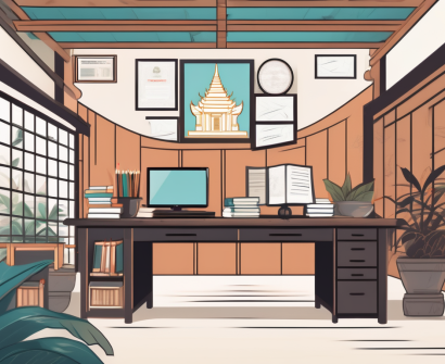 A classroom setting in thailand