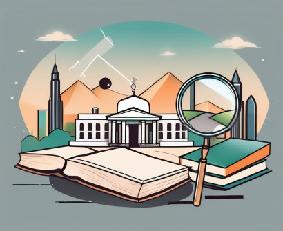 A saudi arabian landscape with an iconic school building