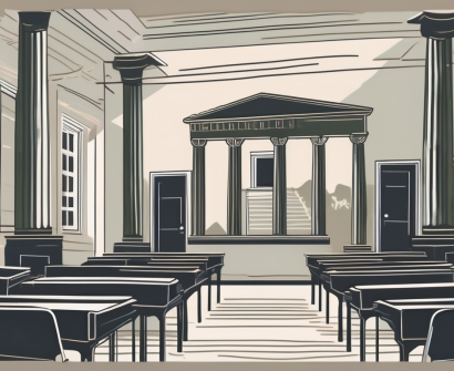 A classroom scene in greece