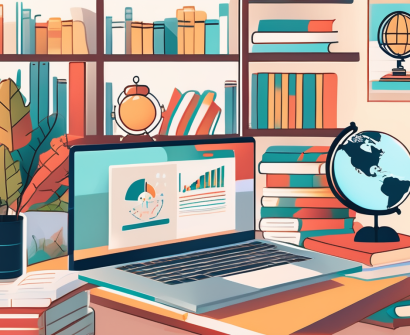 A vibrant classroom setting in thailand with diverse educational tools and elements that symbolize student engagement