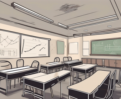 A diverse collection of educational tools such as a microscope